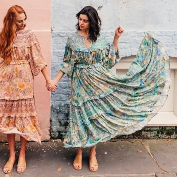 New spell free people amethyst maxi gown turquoise - Picture 13 of 16